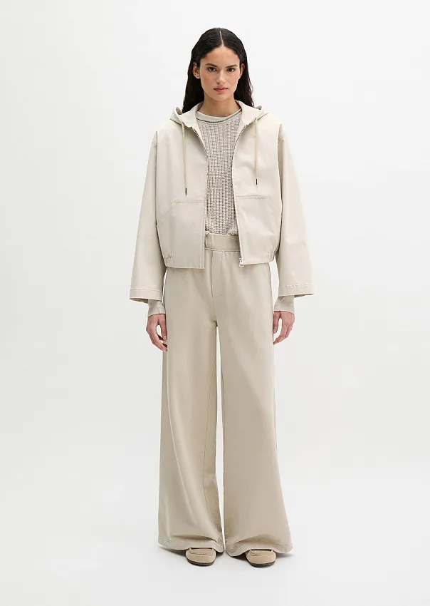 Куртка с капюшоном из хлопкового твила 