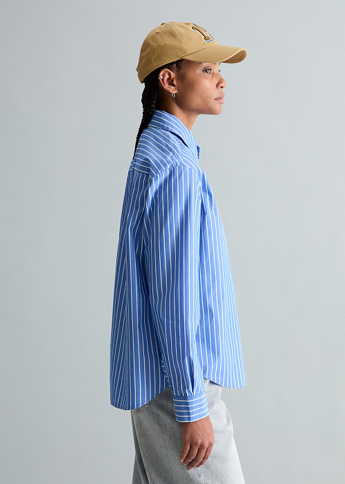 Рубашка в полоску из поплина