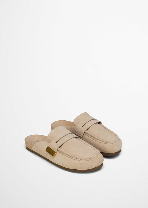 Сабо из натуральной замши