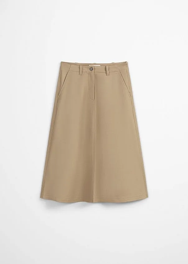 Юбка-миди из смесового хлопка Marc o'Polo - фото 6