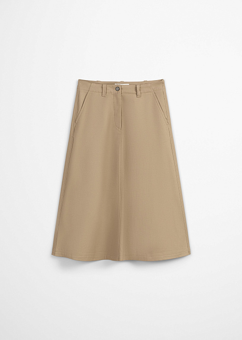 Юбка-миди из смесового хлопка