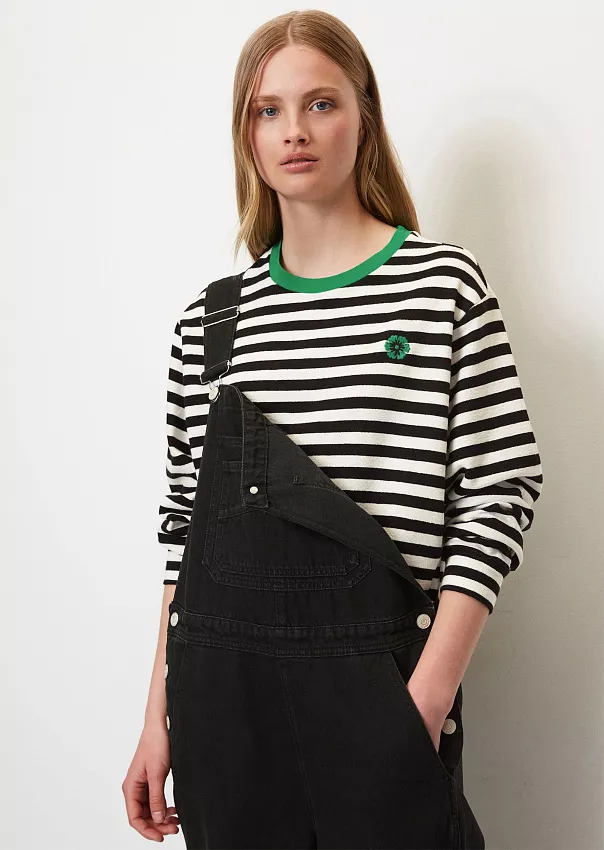 Лонгслив в полоску из текстурированного джерси Marc o'Polo - фото 1