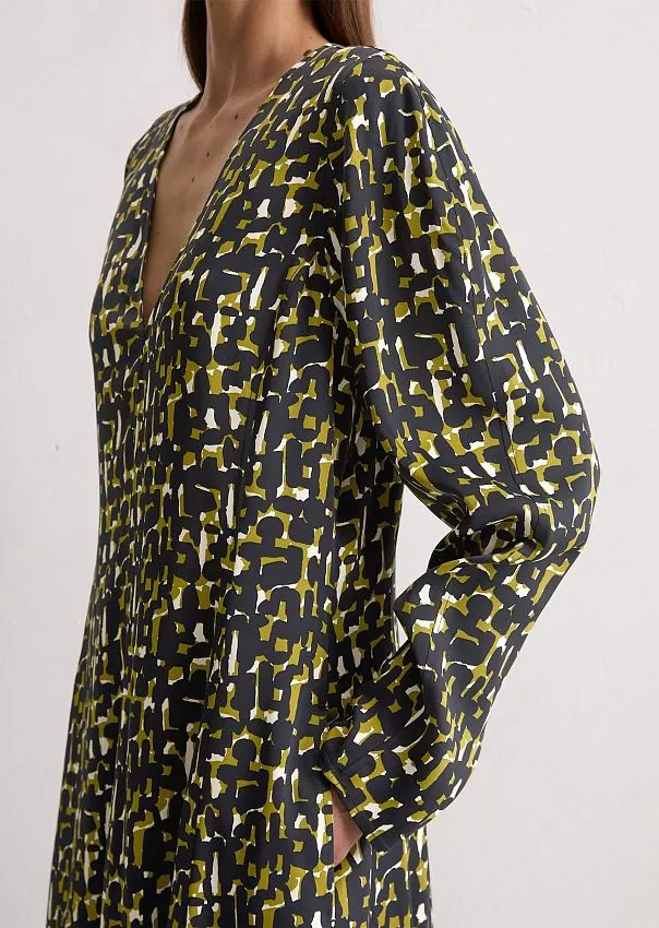 Платье с принтом из струящейся сатиновой вискозы Marc o'Polo - фото 4