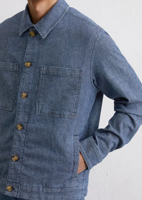 Джинсовая куртка из хлопка и конопляного волокна Marc o'Polo - фото 4