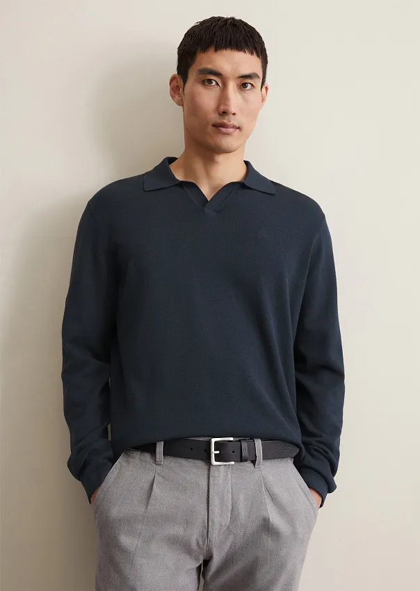 Джемпер с воротником поло