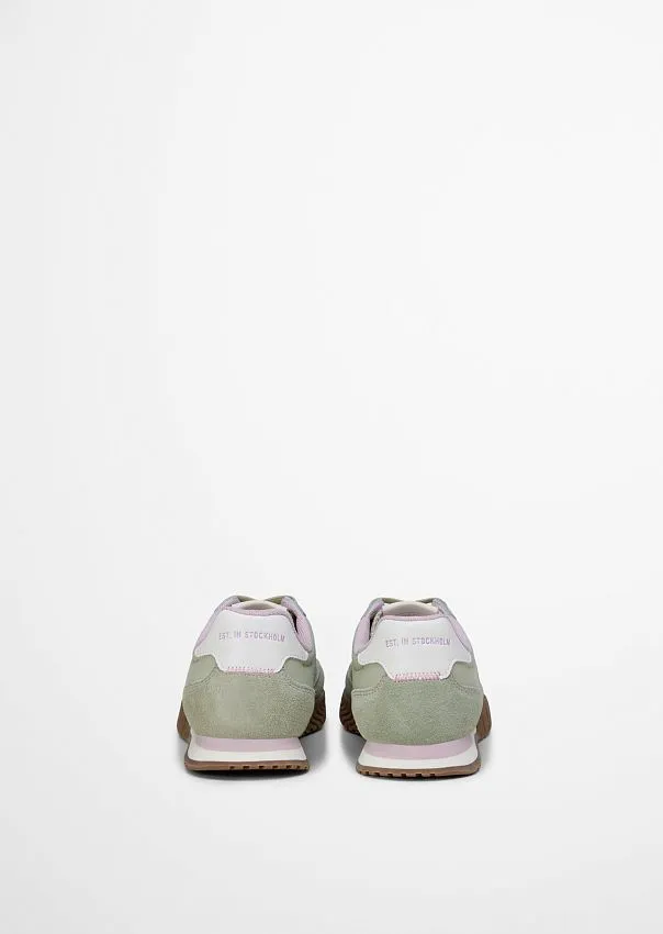 Кроссовки из натуральной кожи и нейлона