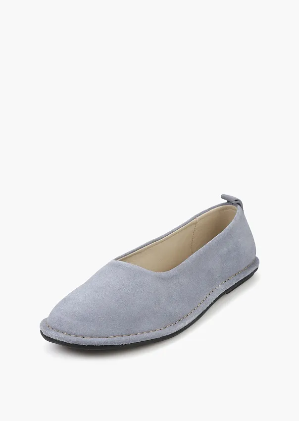 Балетки из натуральной замши