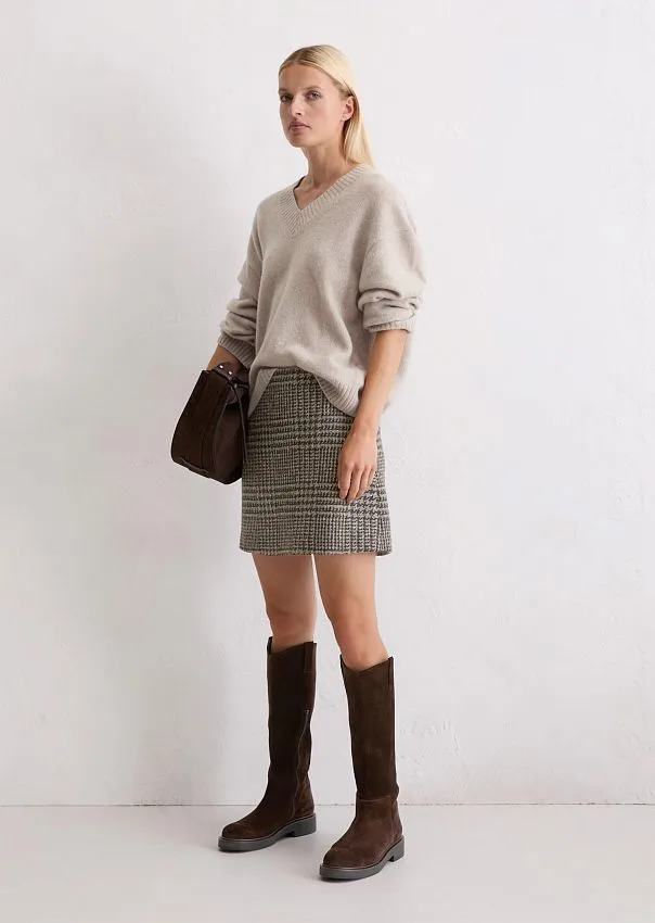 Юбка в клетку из смесовой шерсти Marc o'Polo - фото 1