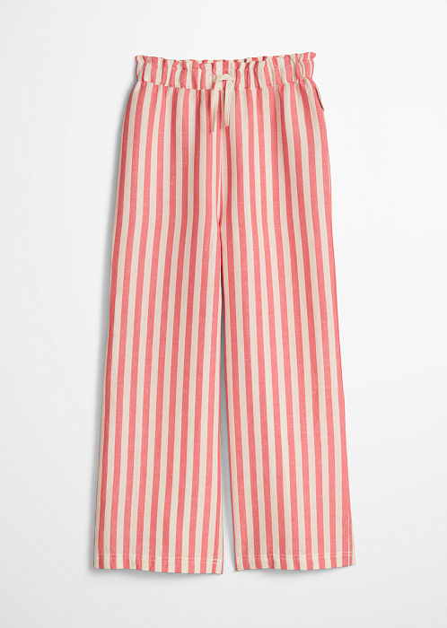 Брюки изо льна и хлопка
