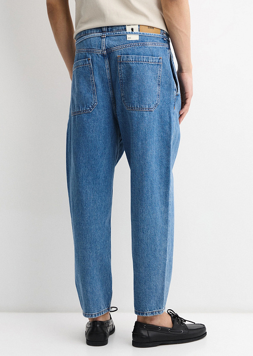 Джинсы зауженные из волокон листьев ананаса