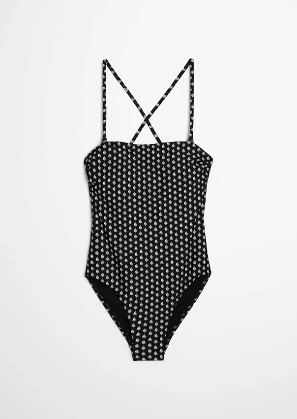 Купальник слитный с открытой спиной
