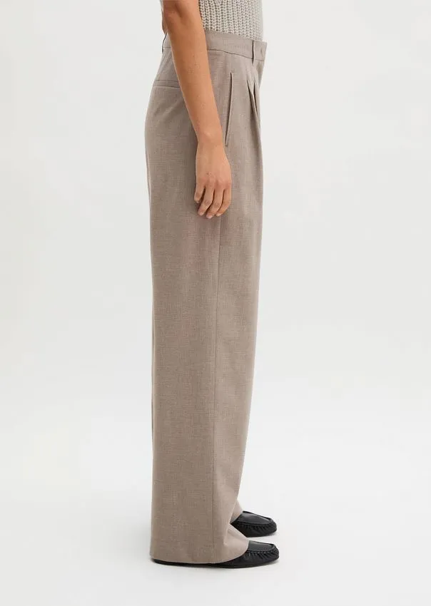 Брюки широкие из тонкой шерсти
