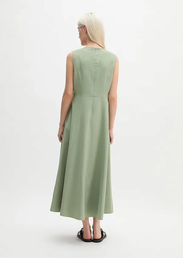 Платье из хлопка, лиоцелла и льна