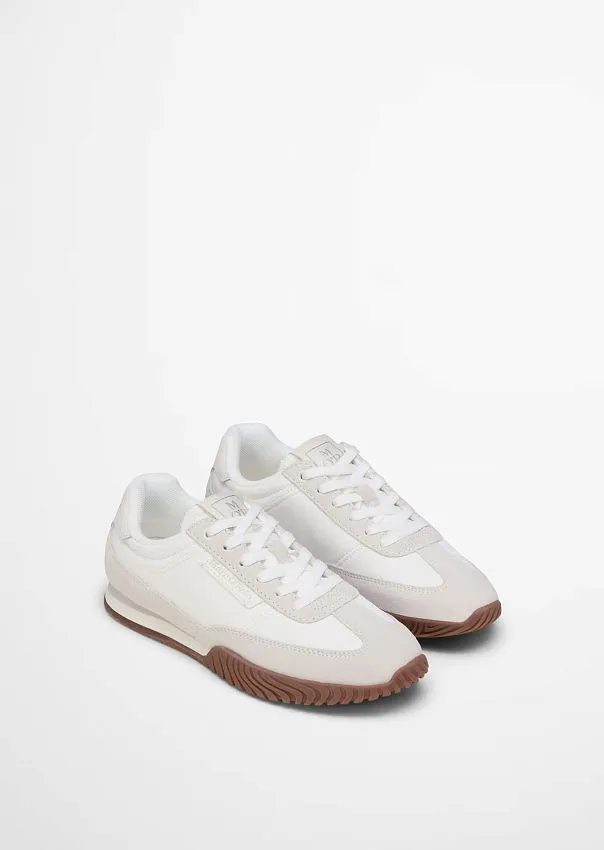 Кроссовки из натуральной кожи и нейлона