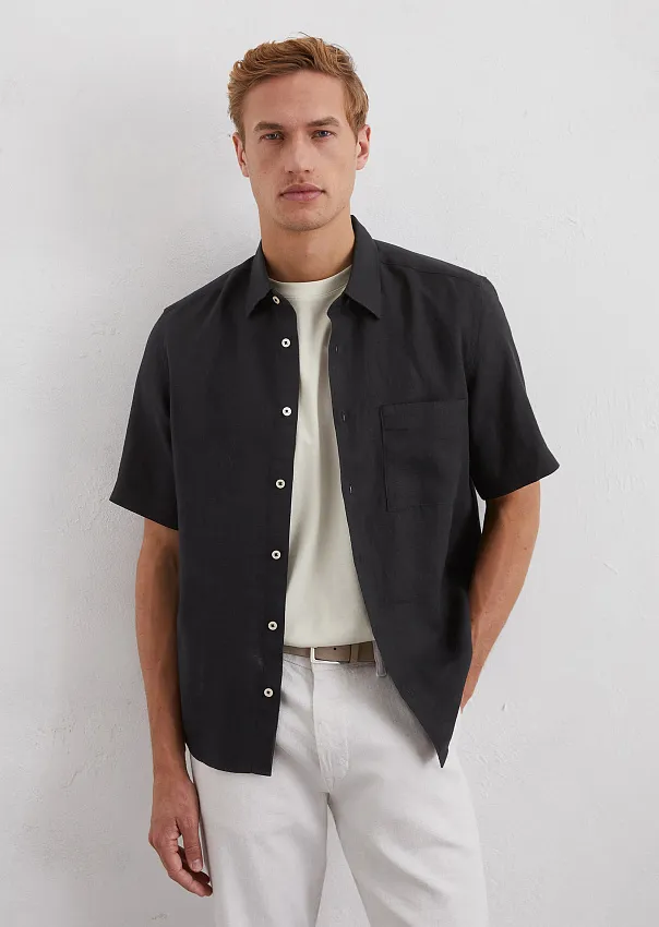 Рубашка из чистого льна Marc o'Polo - фото 1