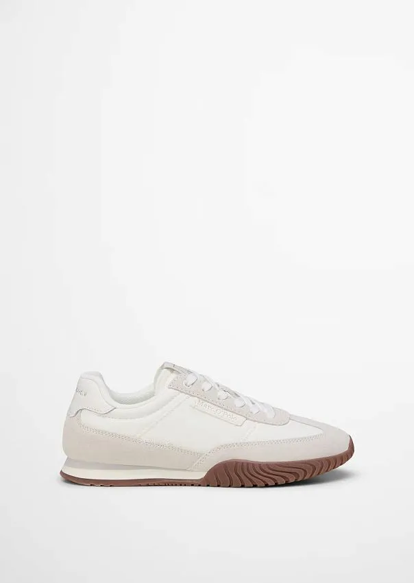 Кроссовки из натуральной кожи и нейлона