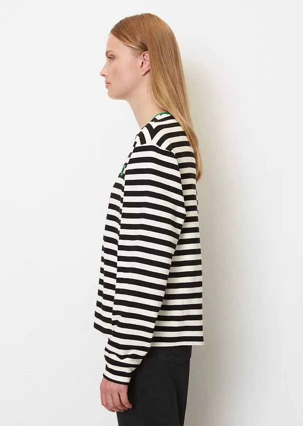 Лонгслив в полоску из текстурированного джерси Marc o'Polo - фото 5
