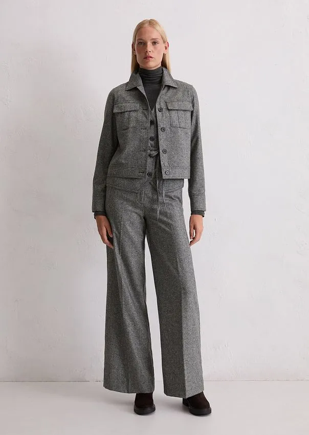 Твидовая верхняя рубашка из смесовой шерсти Marc o'Polo - фото 3