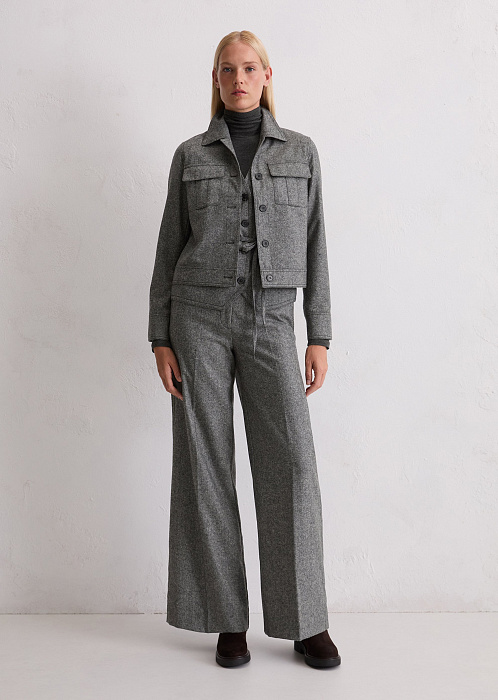 Рубашка верхняя из твидовой смесовой шерсти