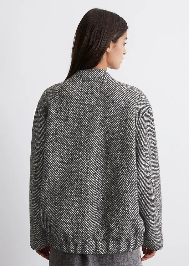 Бомбер из смесовой шерсти