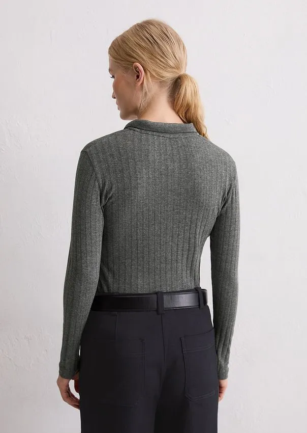 Поло с длинным рукавом из хлопка и модала
 Marc o'Polo - фото 2