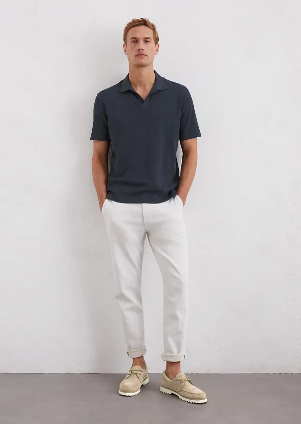 Поло из органического хлопка и льна Marc o'Polo - фото 3