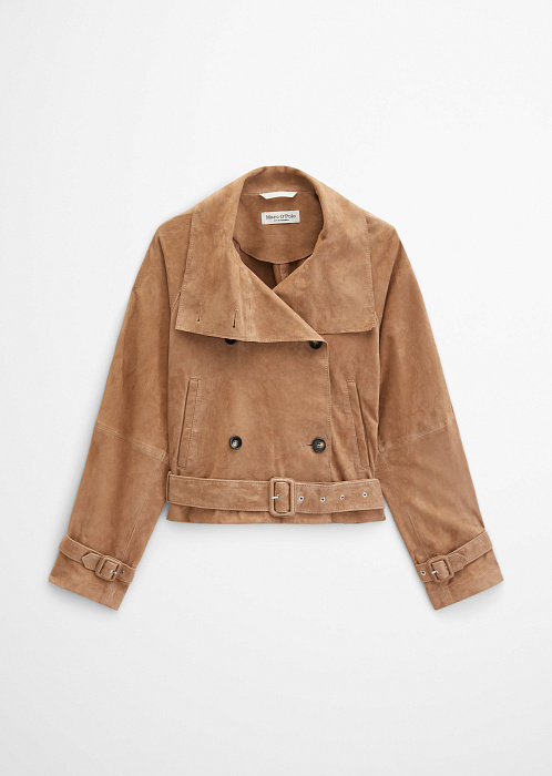 Тренч из натуральной замши