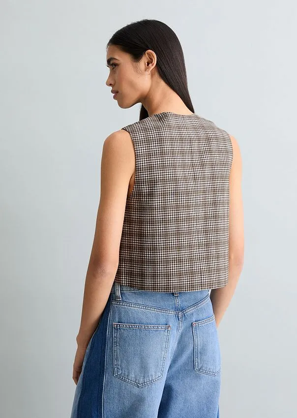 Жилет из смеси органического хлопка и льна