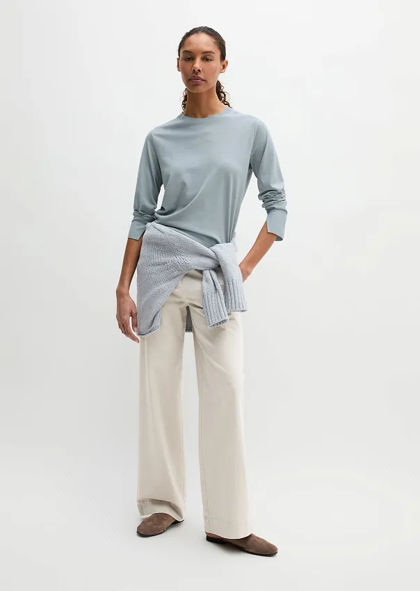 Лонгслив из смеси лиоцелла и хлопка