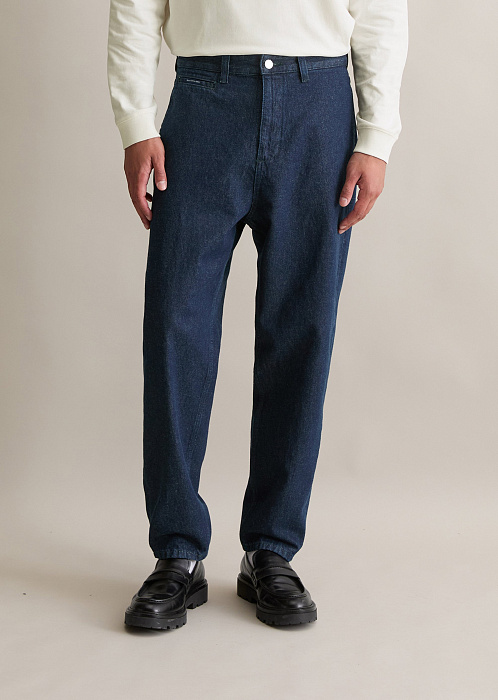 Джинсы широкие из денима с волокнами европейской крапивы