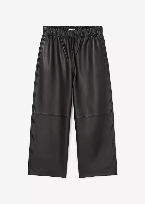 Кюлоты из мягкой кожи наппа на эластичном поясе Marc o'Polo - фото 6