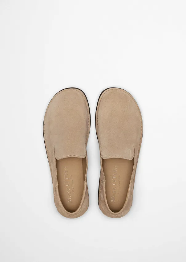 Лоферы из натуральной замши