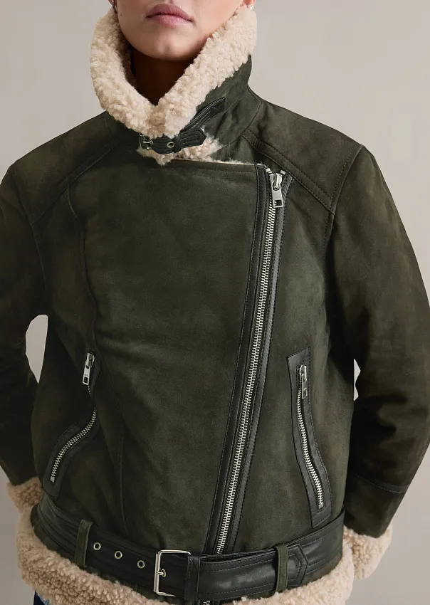 Куртка-авиатор из натуральной замши Marc o'Polo - фото 4