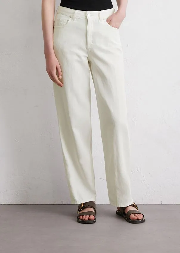 Широкие джинсы из органического хлопка и льна Marc o'Polo - фото 3